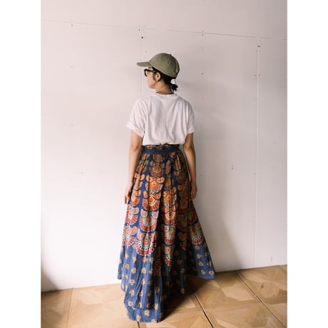 ethnic design wrap skirt