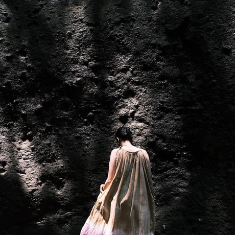 eski.  original dress / overdye "yellow × olive"