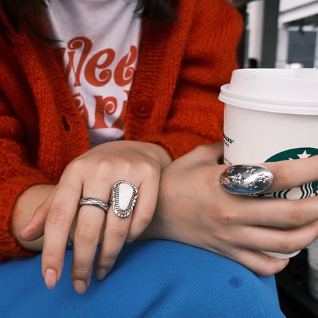 navajo/Andy Cadman/Star-patterned dome ring