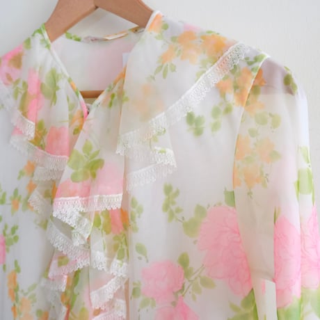 flower sheer dress