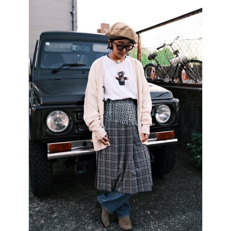 made in usa / acryl knit cardigan