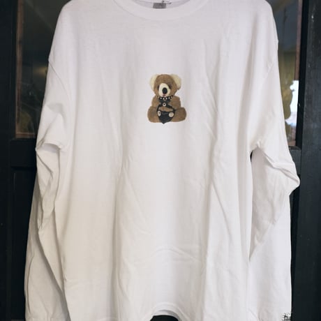 made by teddy / punk teddy L/S tee "white"