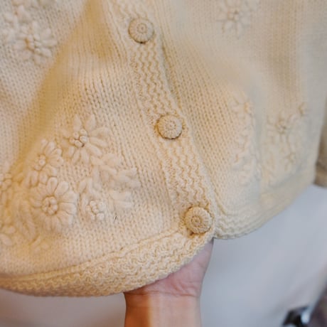 〜70s embroidery knit cardigan