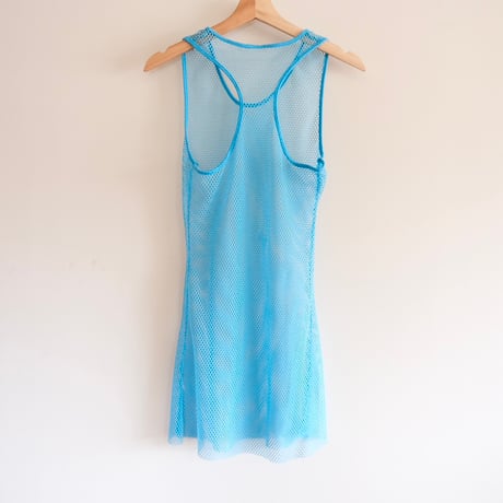 mesh tank top “blue”