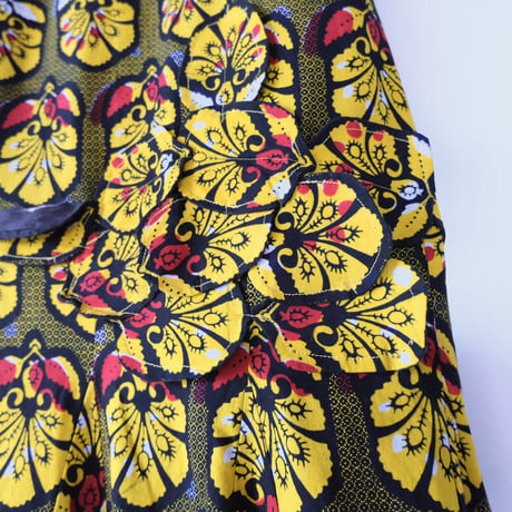 African batik wrap skirt