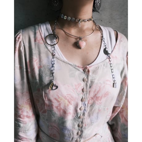 〜80s rayon dress with belt