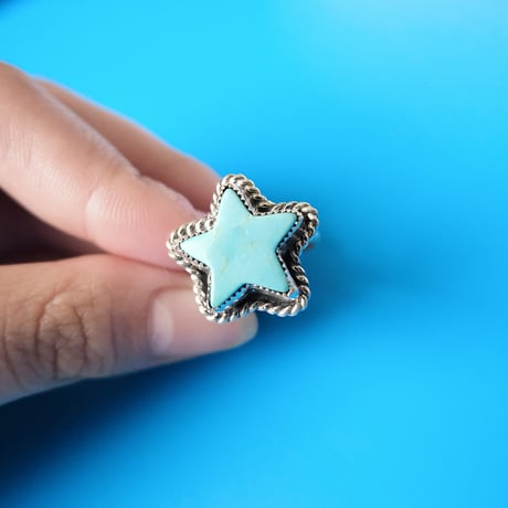 navajo / STAR  turquoise ring