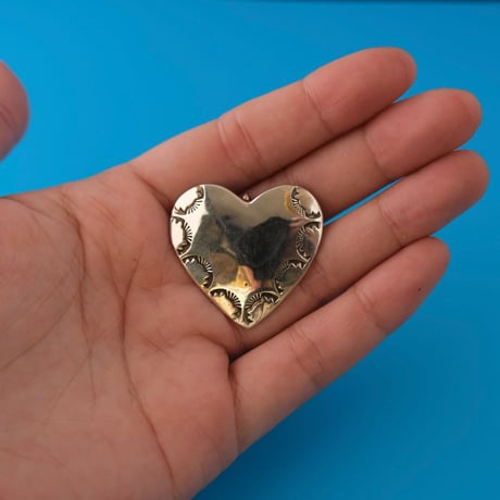 navajo / heart brooch and pendant top