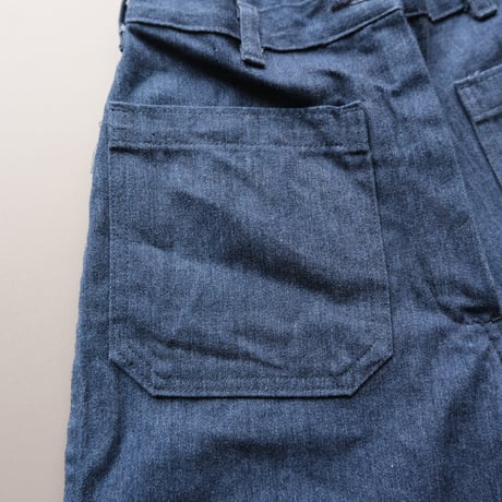 90's U.S.NAVY sailor denim pants "cut off"