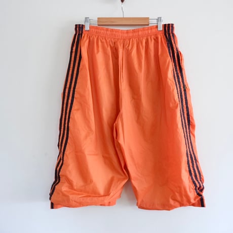 “adidas” orange nylon half pants