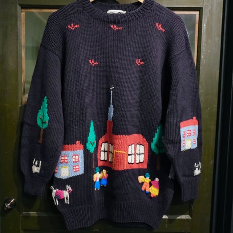 3D cotton knit "church"