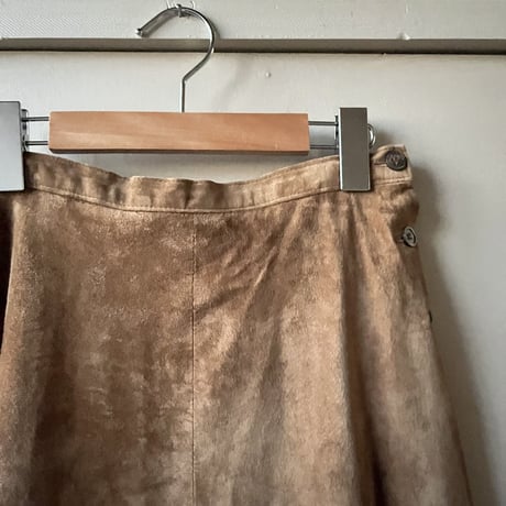 suède leather skirt / camel
