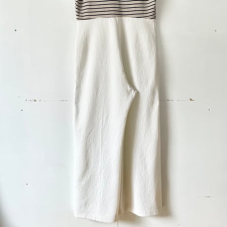 〜70s border wide spread collar jumpsuit