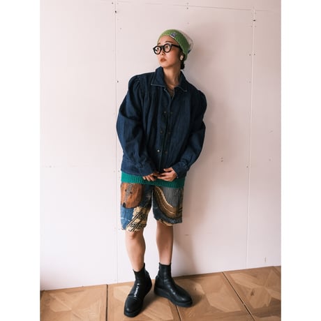 puff sleeve denim jacket