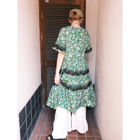 50-60s vintage / "Faye Creations" tiered dress