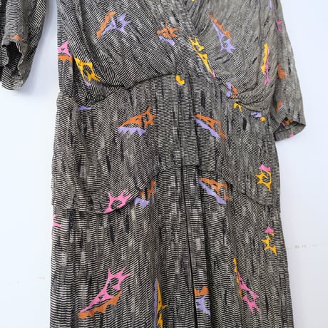 80s layered design dress