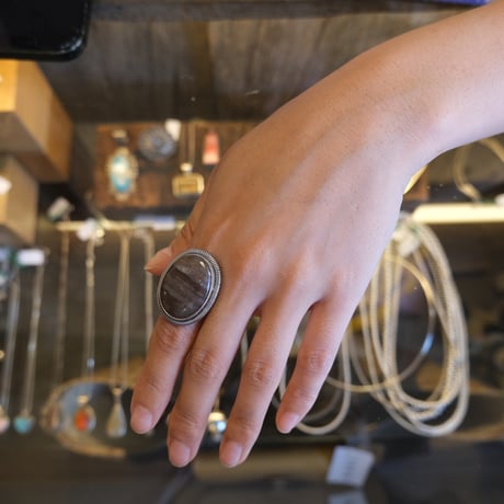 indian jewely / petrified wood ring