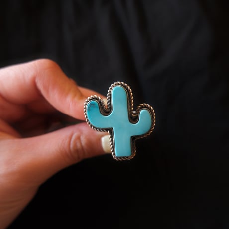 navajo "Melvin Francis" cactus ring