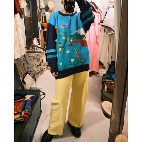 3D cotton knit "mountain"