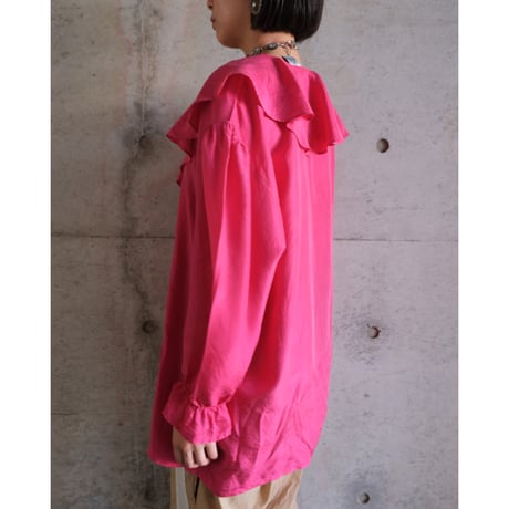 silk frill blouse