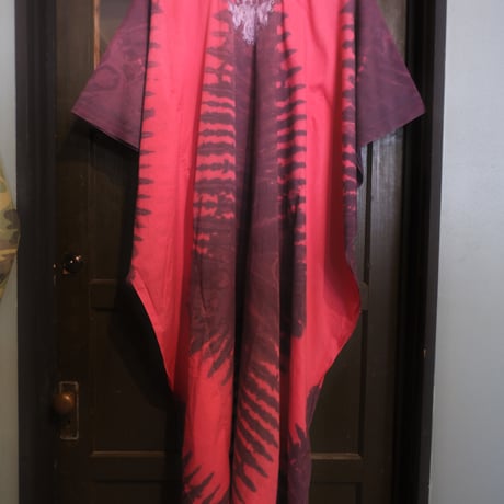 tie-dye embroidery dress