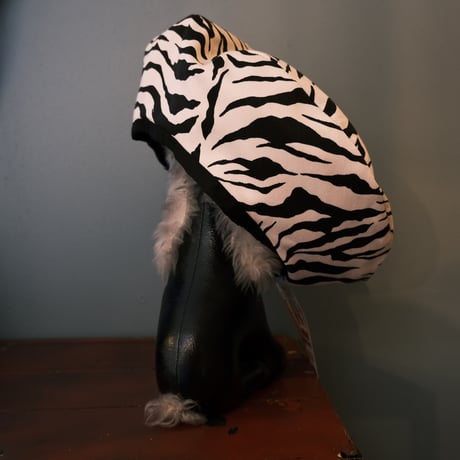 momapatchwork / béret " beige×zebra "