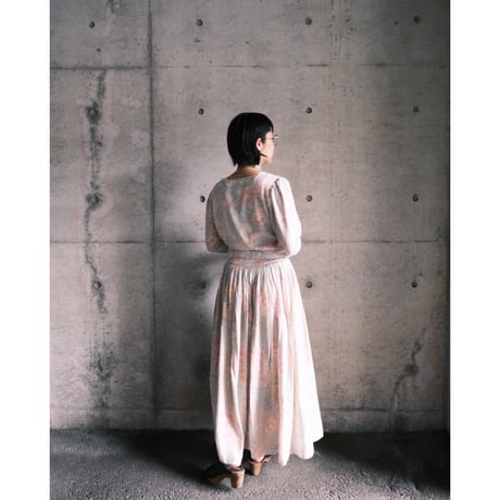〜80s rayon dress with belt
