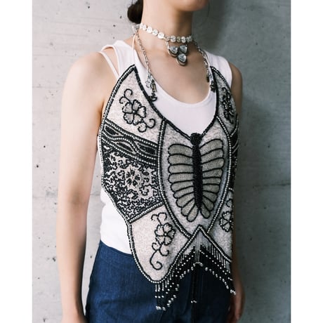 Beaded Halter Bustier