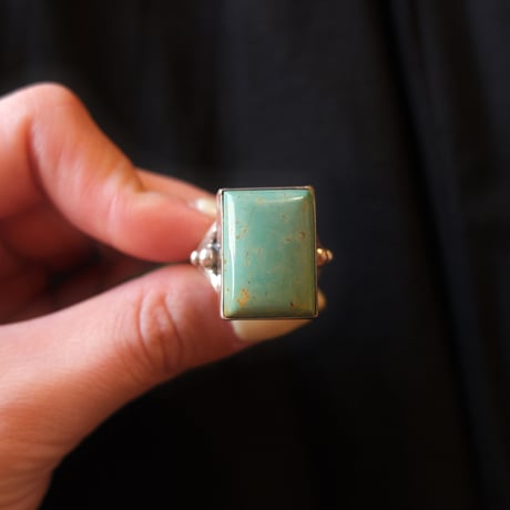 navajo / square turquoise ring