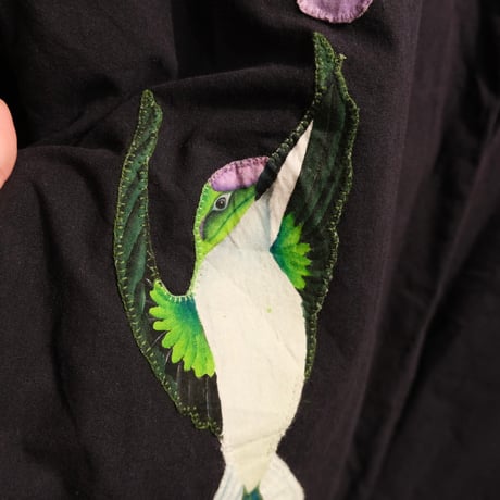 reversible cotton jacket "birds"