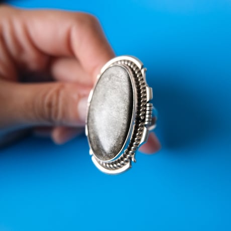 navajo / silver obsidian