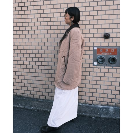 cotton × boa coat