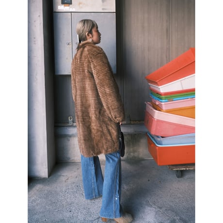 mink fur coat / balloon sleeve
