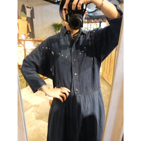 western denim dress with concho
