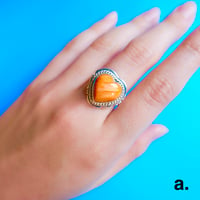 navajo / spiny oyster shell ♡ ring