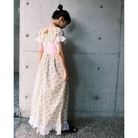 70s flower dress ※as is