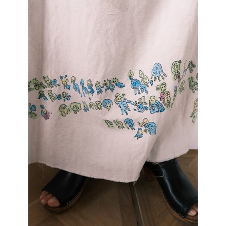 eski. × 画楽 / original linen dress