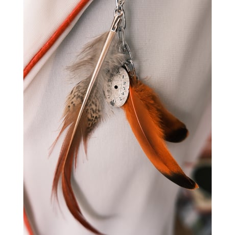 eski. original shell chain necklace "feather"