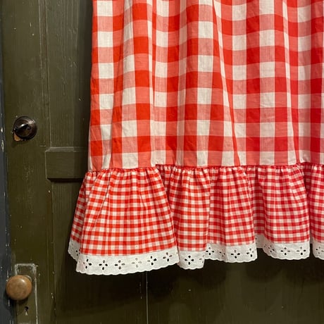 〜70s gingham check skirt