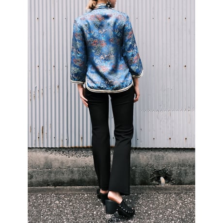 leather × jersey switching pants