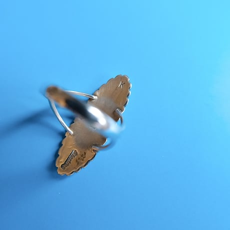 navajo / oval “♡” silver ring