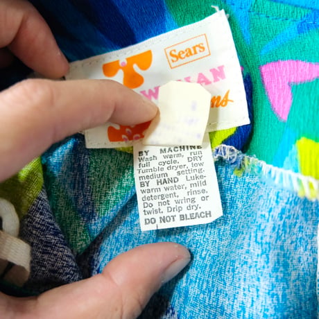 70s colorful flower dress
