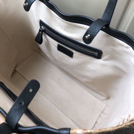 carven / leather × paper  basket  bag