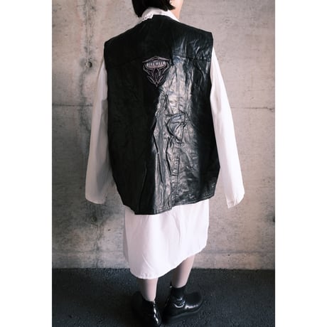 big leather vest with wappen