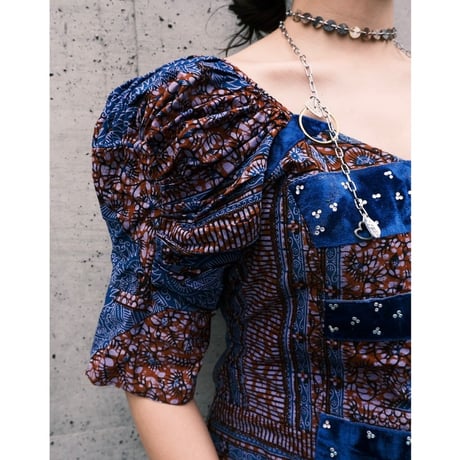 African batik tops with rhinestones
