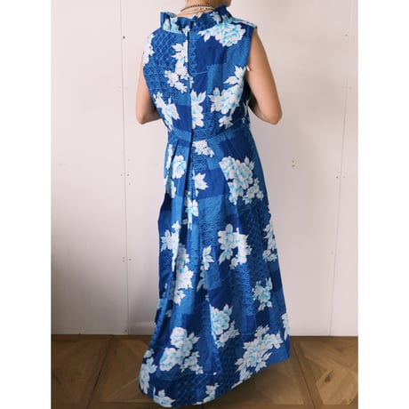 N/S flower dress / blue