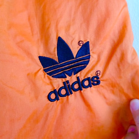 “adidas” orange nylon half pants
