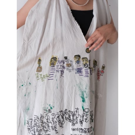 eski. × 画楽 / original linen dress