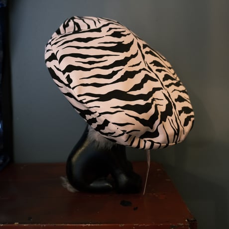 momapatchwork / béret " beige×zebra "