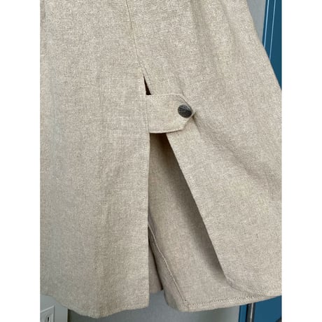 Tyrolean long dress / black × beige